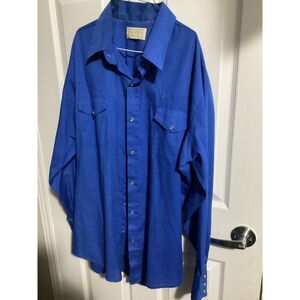 The Western by Bellcraft shirt  XL pearl snaps L/S blue